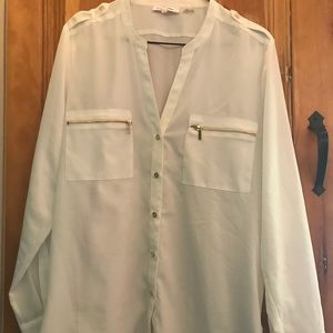 Calvin Klein blouse with zipper pockets